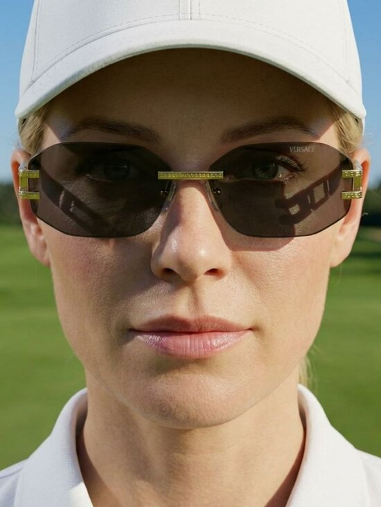 Versace Women Sunglasses Gold Grey Rectangle VE2274 100287 NEW AUTHENTIC